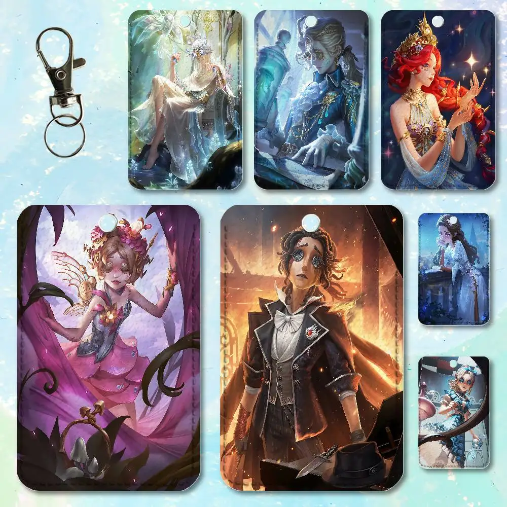 

Game I-Identity V Key Tag Ring Leather Card Holder Key Ring Rectangle Access Card Holder