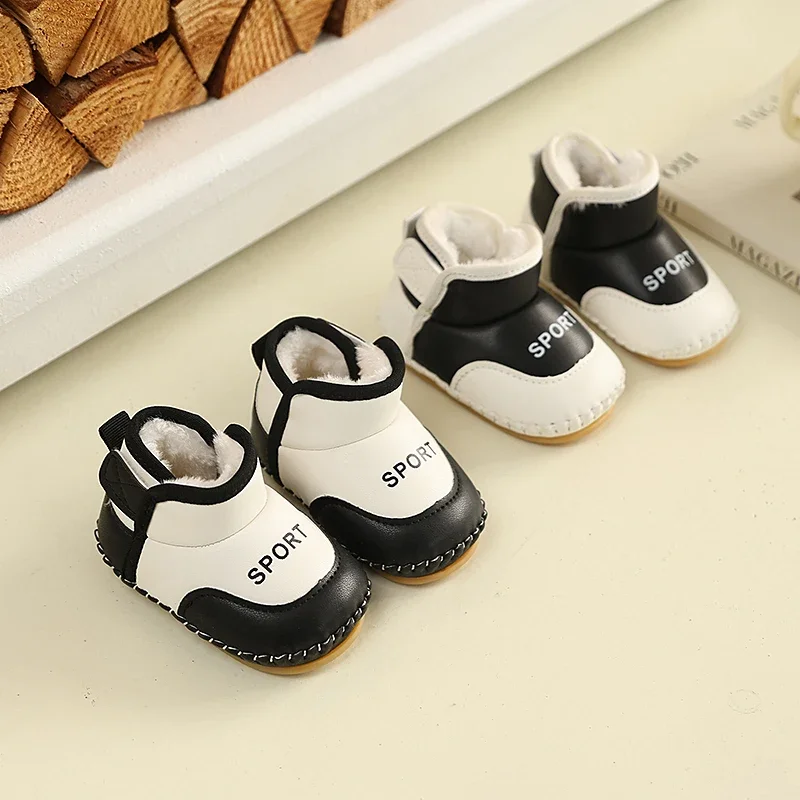 Baby Sports Boots Suede Warm Cute Kids Ankle Boots Round Toes Soft Bottom 2025 Winter New Boys Girls Short Boots Versatile