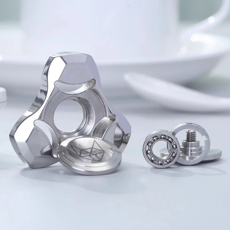 Spirit Fox 스테인레스 스틸 금속 Fidget Spinner 성인 EDC Antistress 핸드 스피너 사무실 장난감 자폐증 스트레스 릴리프 장난감 선물
