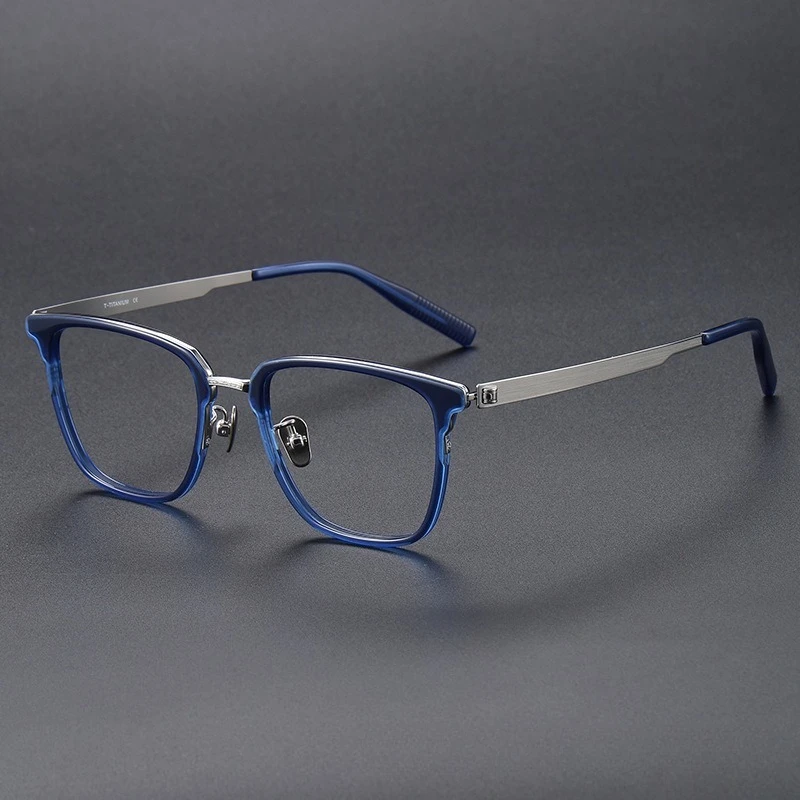 

Japanese Designer Square Glasses Acetate 80978 Lightweight Optical Women Business Titanium Myopia Frames for Men Anti Blue Light