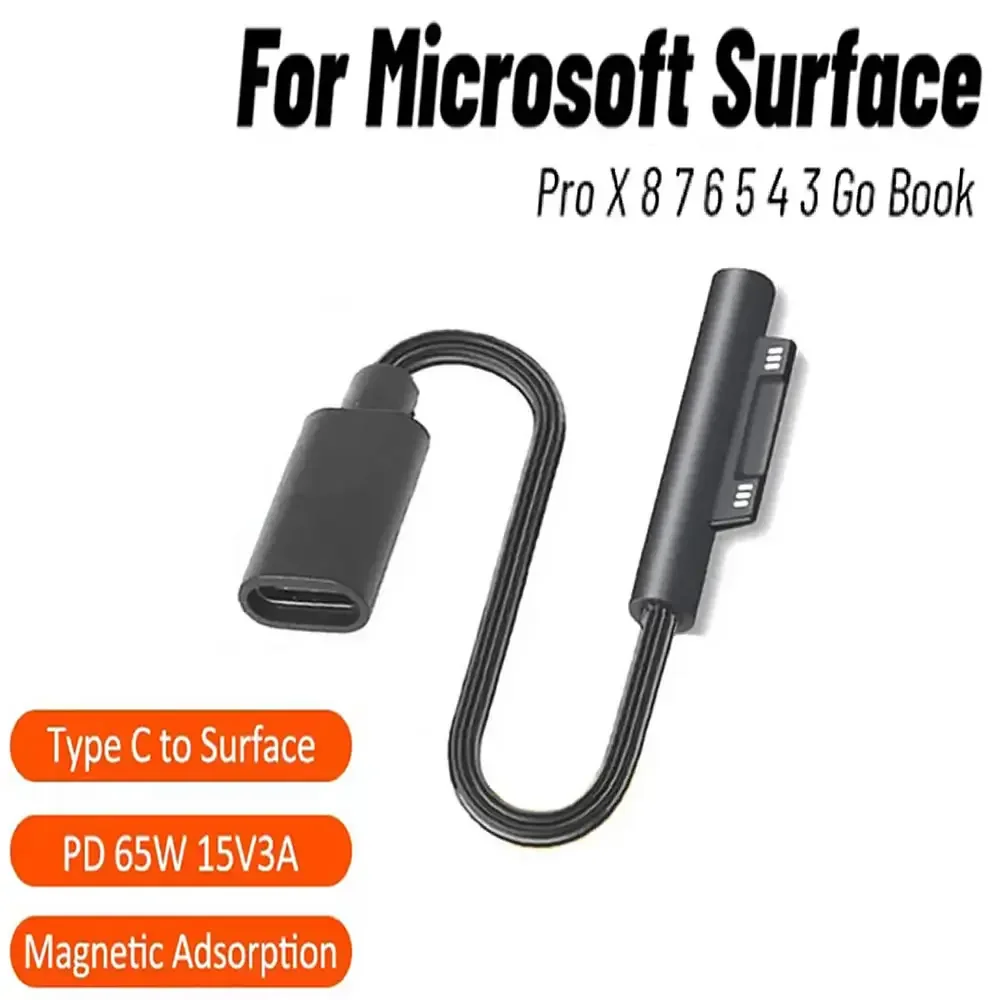 �y�Z�[�����zUSB C �^�C�vC�}���[�d�A�_�v�^�[ �^�C�vC PD�d�� Microsoft Surface Pro 7 3 4 5 6 �^�u���b�g�p 15V 3A �[�d�P�[�u���R�[�h