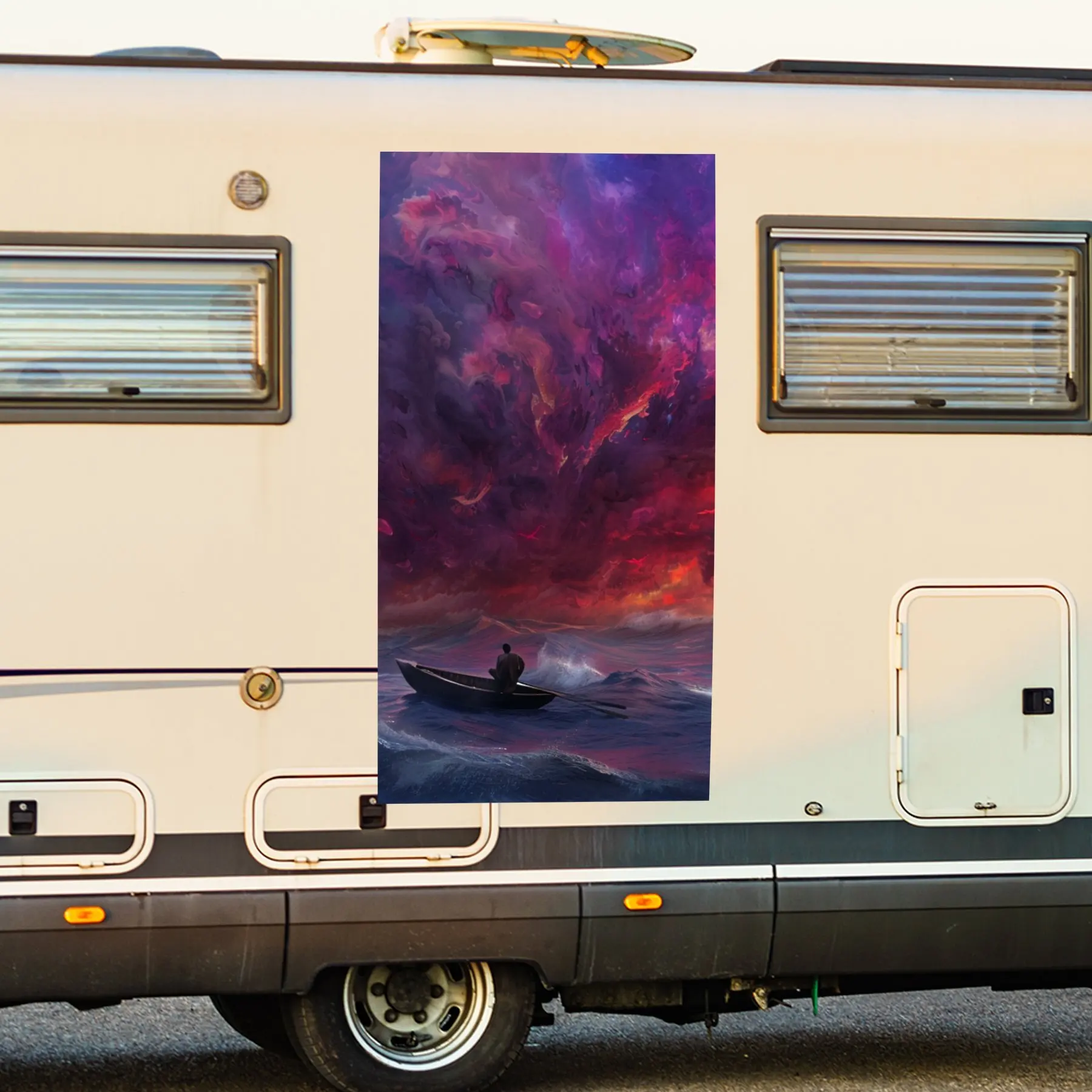 

Автомобильная наклейка с силуэтом морского приключения, виниловая наклейка на сторону дома моторики, водонепроницаемая самоклеящаяся виниловая наклейка на si