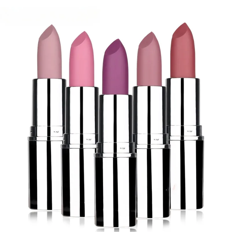 Rossetto opaco a pallottola da 8 colori Rossetto in velluto impermeabile a lunga durata Facile da indossare Trucco nutriente Batom nudo