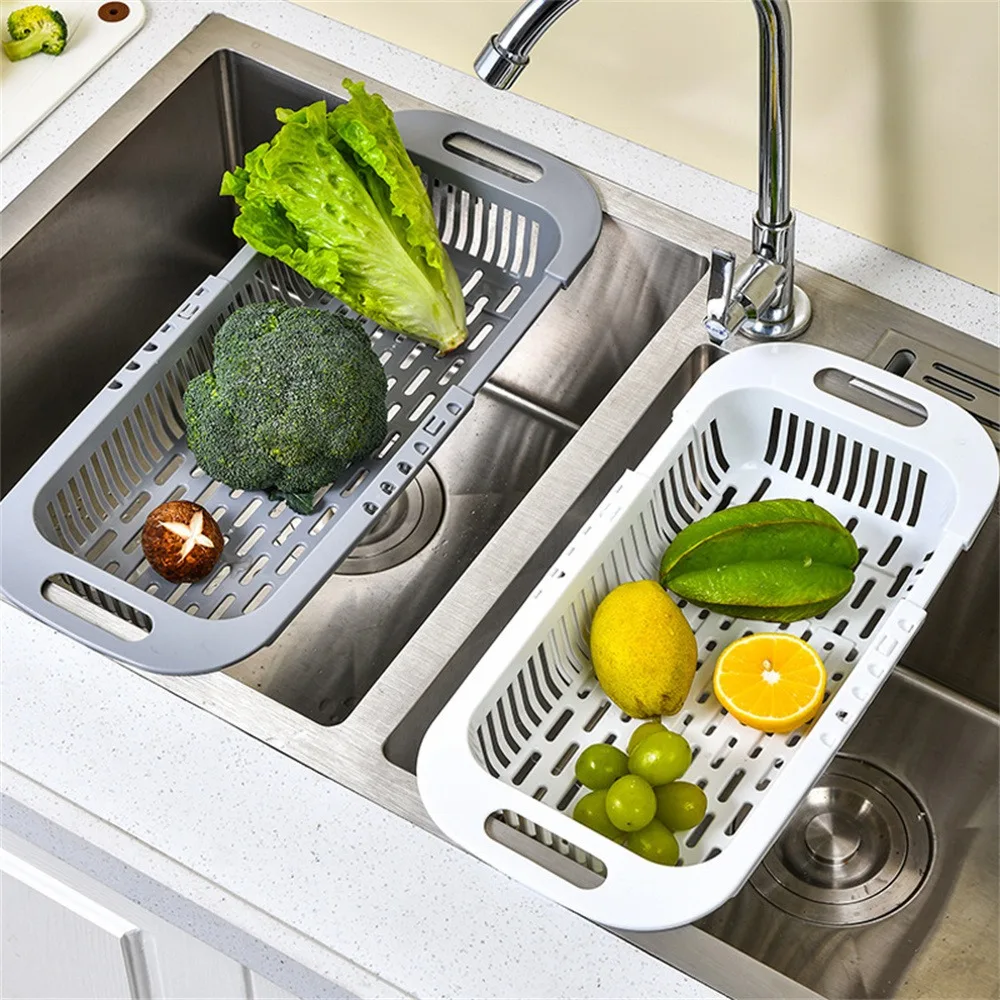 Draining Basket Fashion Color Increase Capacity Folding Easy To Clean Adjustable Save Space Adjustable Dinnerware Basket Quality