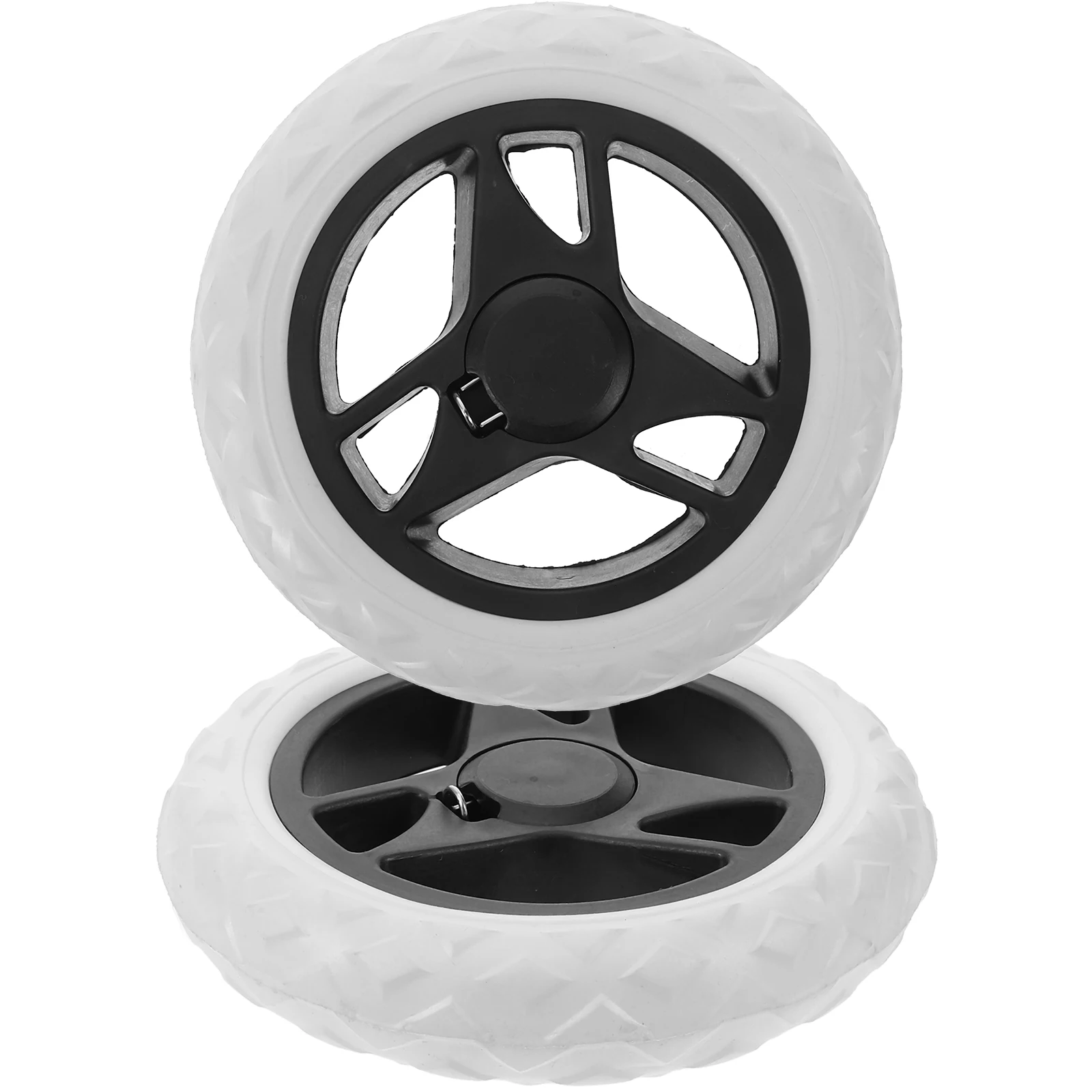 

2pcs Shopping Trolley Caster Wheels Replacement Lightweight Plastic Grocery Cart Rolling Sack Accessories