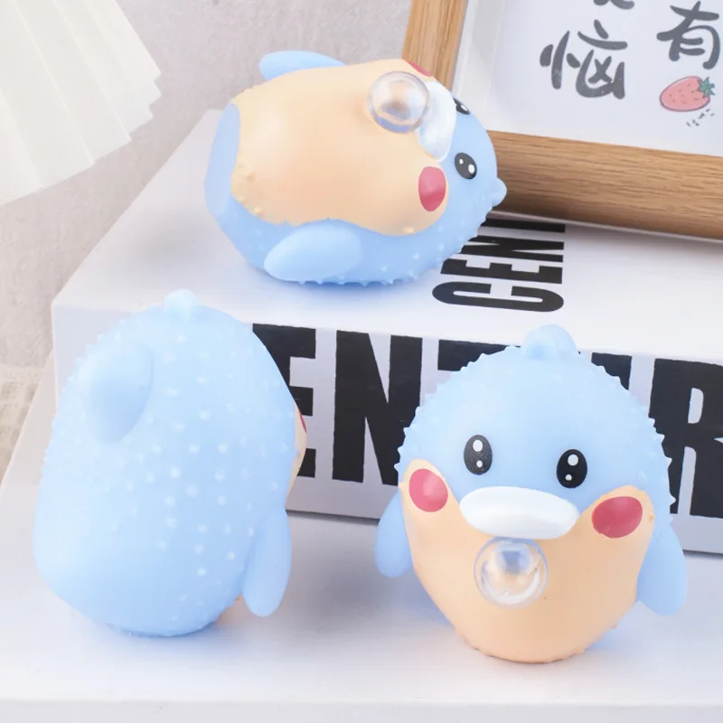 Simpatico pinguino animale sputo bolla spremere giocattoli morbido pizzico palla antistress giocattoli antistress sfiato divertente pinguino giocattoli regalo per bambini