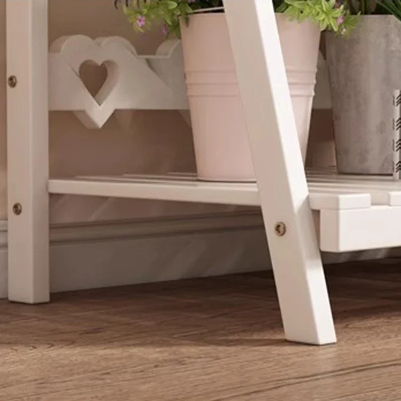 رفوف نباتات خشبية إسكندنافية للشرفة قابلة للطي من النوع المحمول أرفف نباتية متعددة الطبقات أثاث منزلي داخلي يدعم FYPS #3