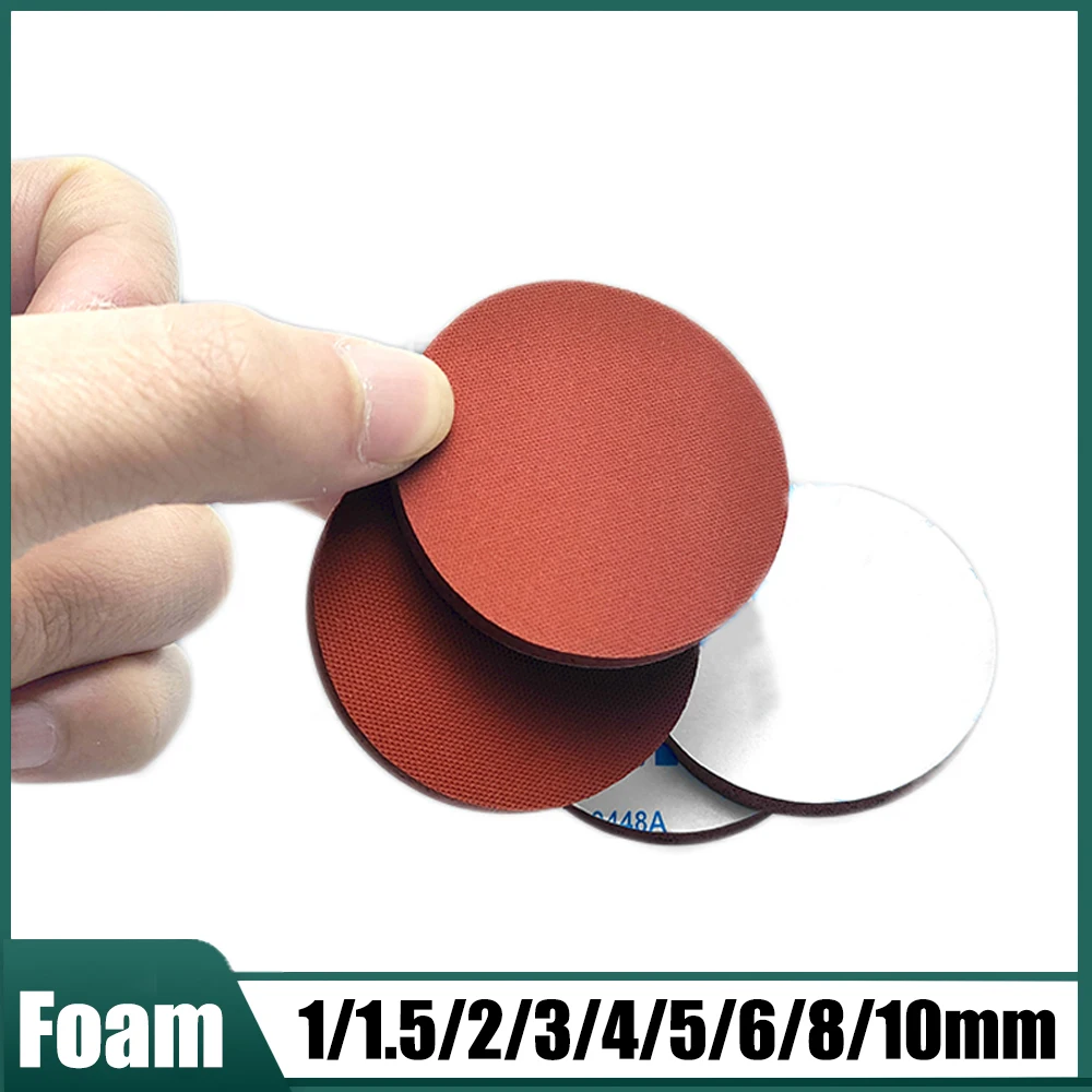 10Pcs Φ 5mm-100mm Self-Adhesive Foam Silicone Solid Discs Seal Gaskets 1/1.5/2/3/4mm