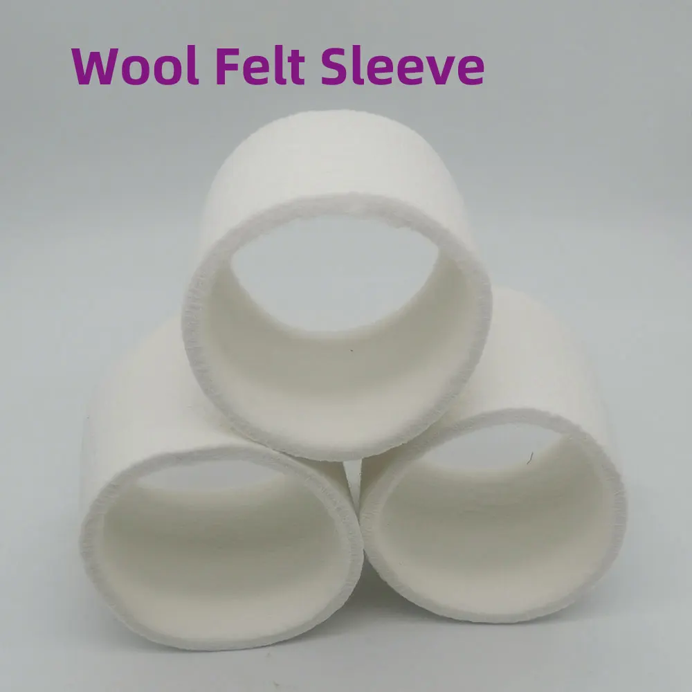 90*100mm Wool Felt Polishing Sleeve First-class Wool Felt Tube For Quick Mirror Polishing of Aluminum, Non-ferrous Metals