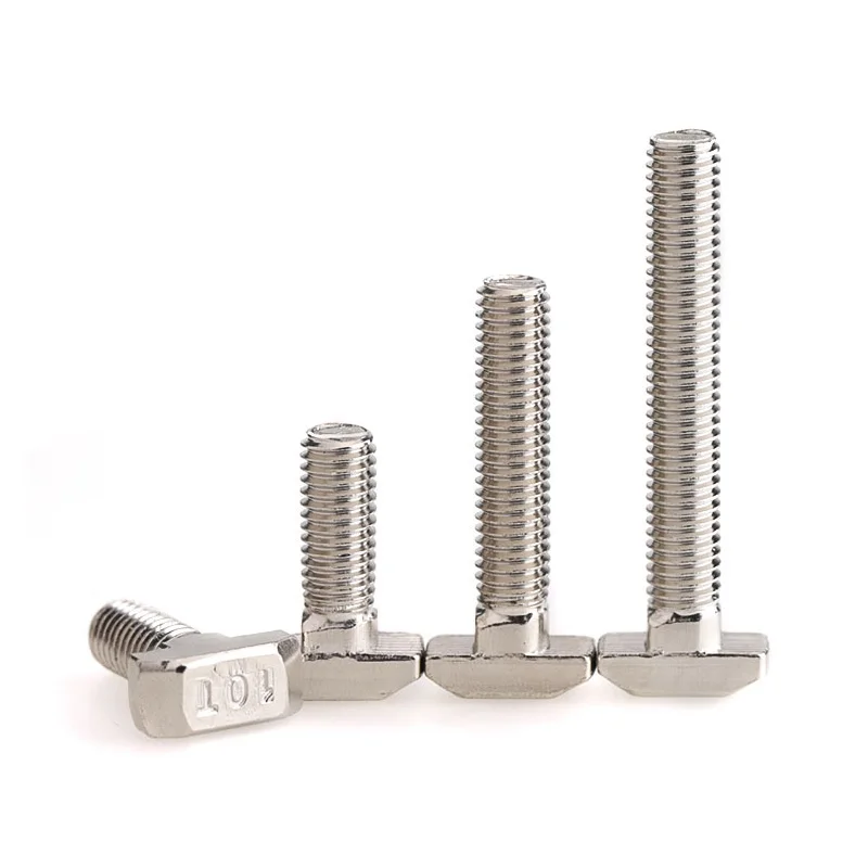 10pcs M5 M6 M8 Hammer Head T Bolt Screw EU Standard 20 30 40 45 T-Slot Bolts T-type Nuts Special For Aluminum Profiles