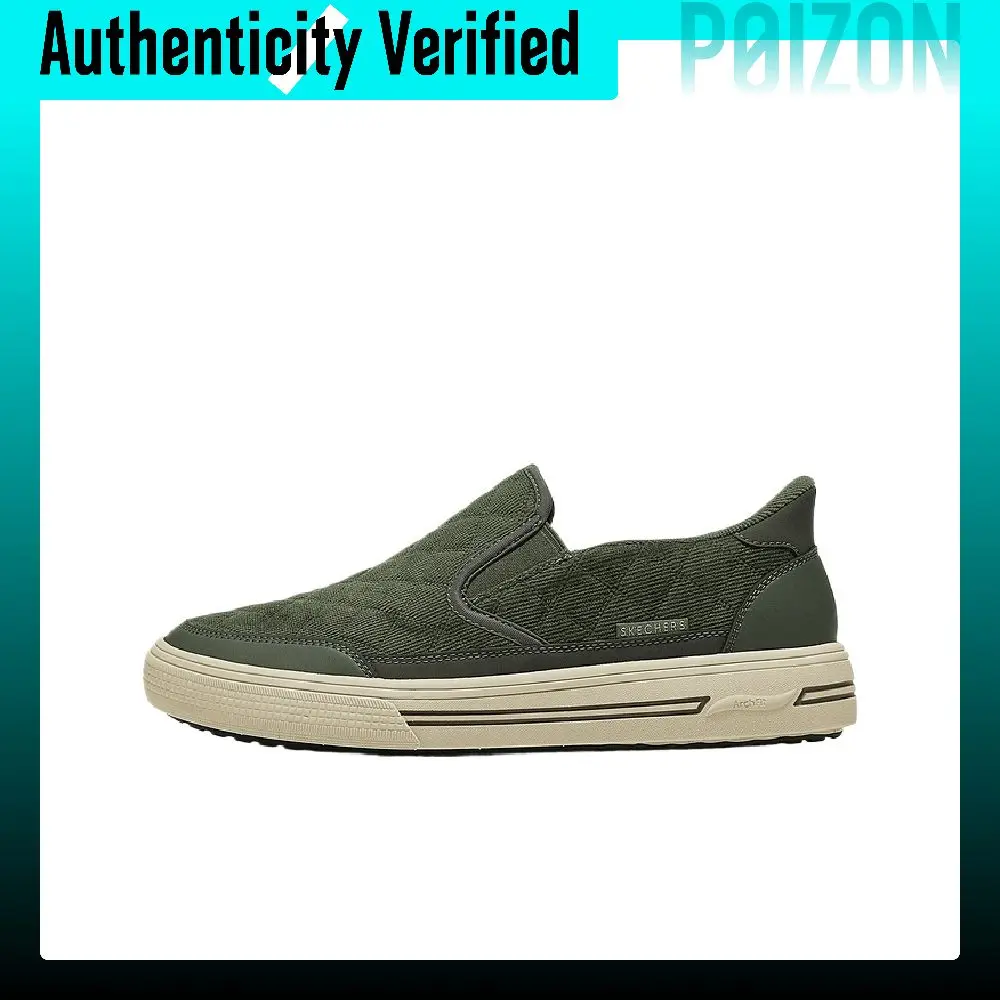 zapatillas-de-paseo-skechers-para-hombre-de-cana-baja-color-verde-oliva-modelo-183541-olv