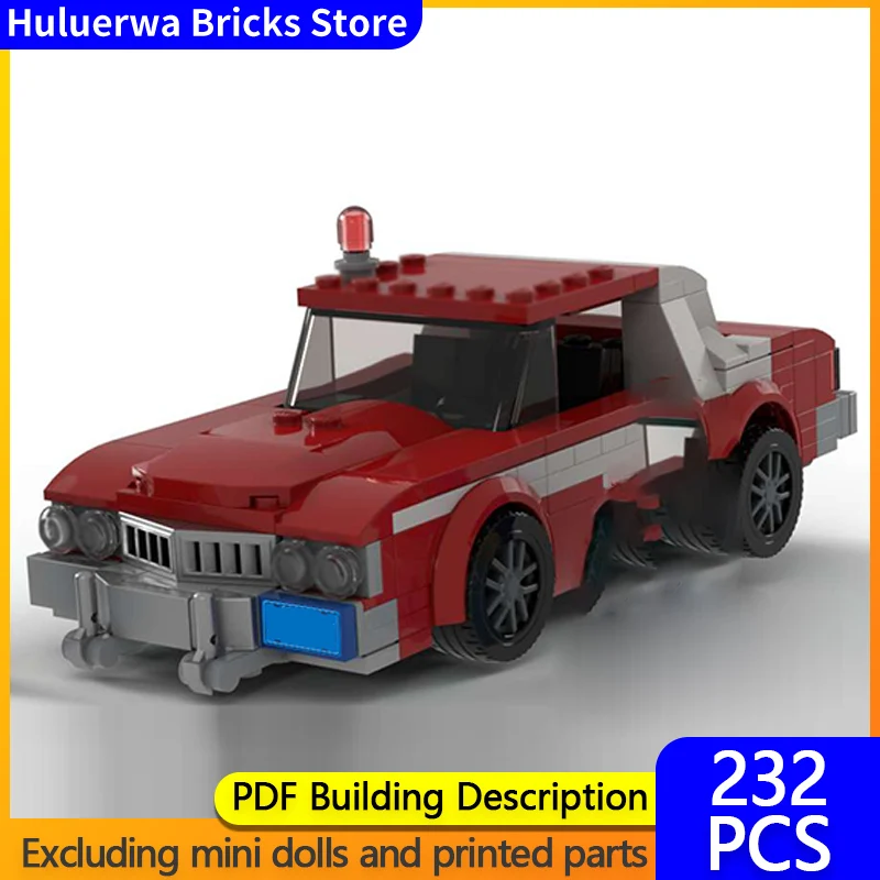 

Speed Hypercar Model MOC Building Bricks Gran Torino Police Car Modular Technology Gifts Holiday Assemble Children Toys Suit