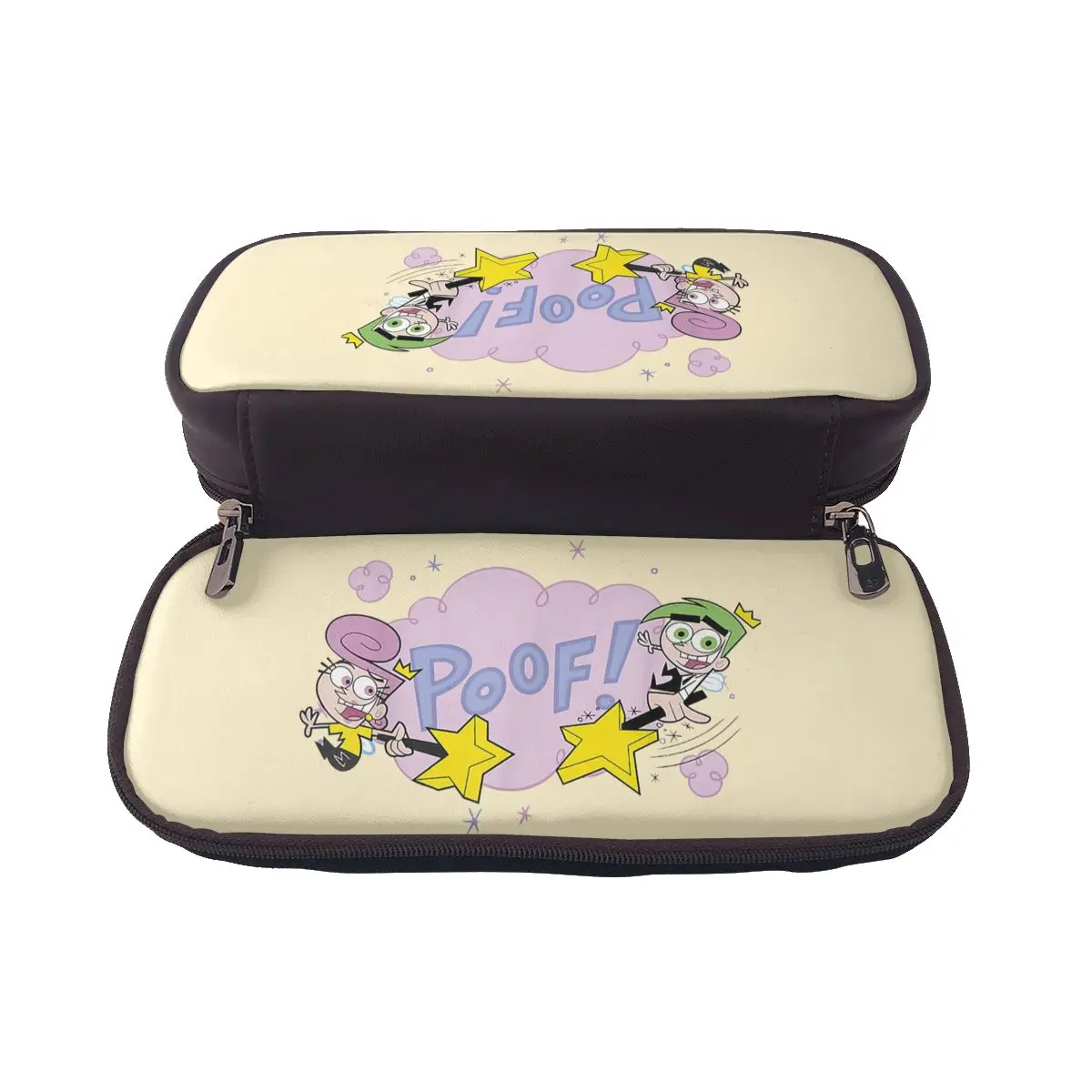 Estuche de cuero para lápices de Fairly Oddparents Cosmo, caja para bolígrafos, bolsa para lápices, suministros de papelería, bolsa para guardar bolígrafos