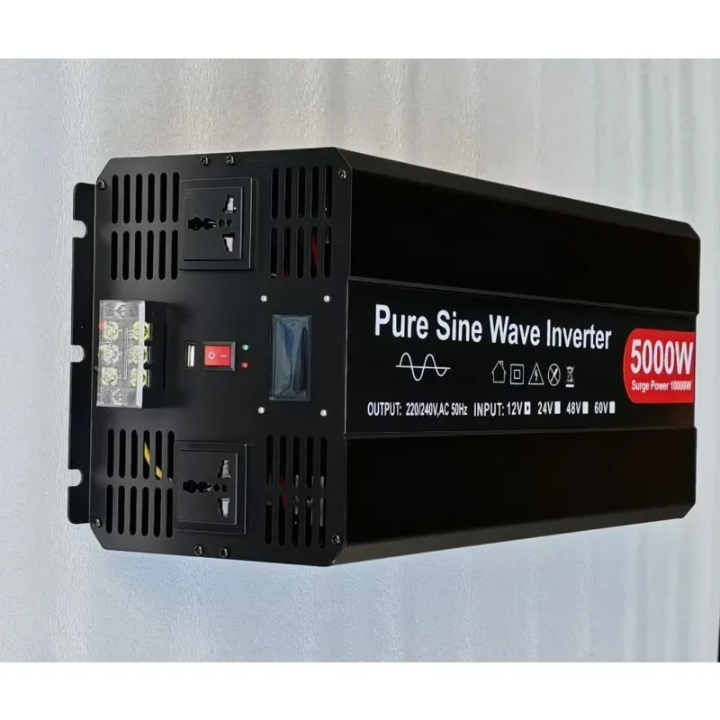 Quality 5000W Pure Sine Wave Inverter 12V DC To AC 110V 220V Car Inverter 5KW Inverter for Home RV Truck Caravan Boat Camping