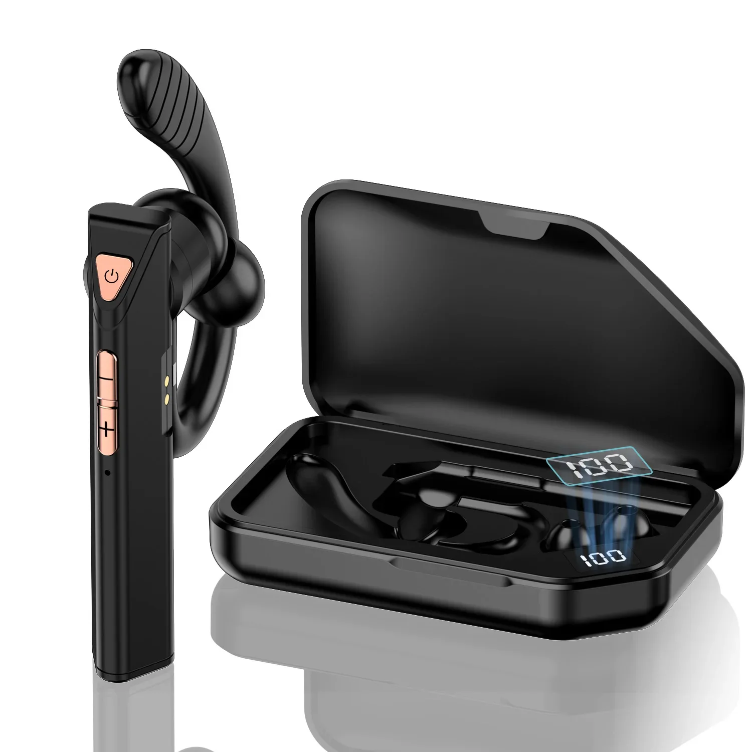 Fones de ouvido sem fio bluetooth com microfone fone de ouvido enc cancelamento de ruído handsfree falando fone de ouvido negócios auriculares condução