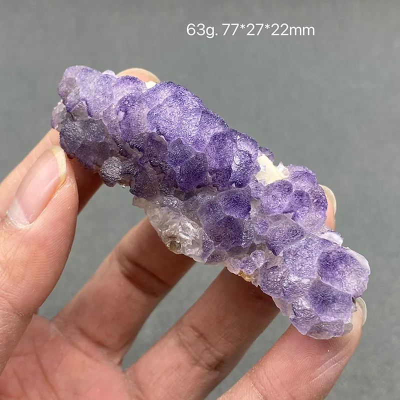 100% Natural  purple stepped fluorite cluster mineral specimens Gem level Stones and crystals