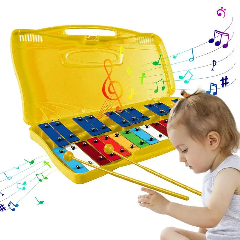 

Professional Xylophone Metal Chromatic Xylophone Instrument Colorful Musical Early Educational Toys For Thanksgiving Holidays