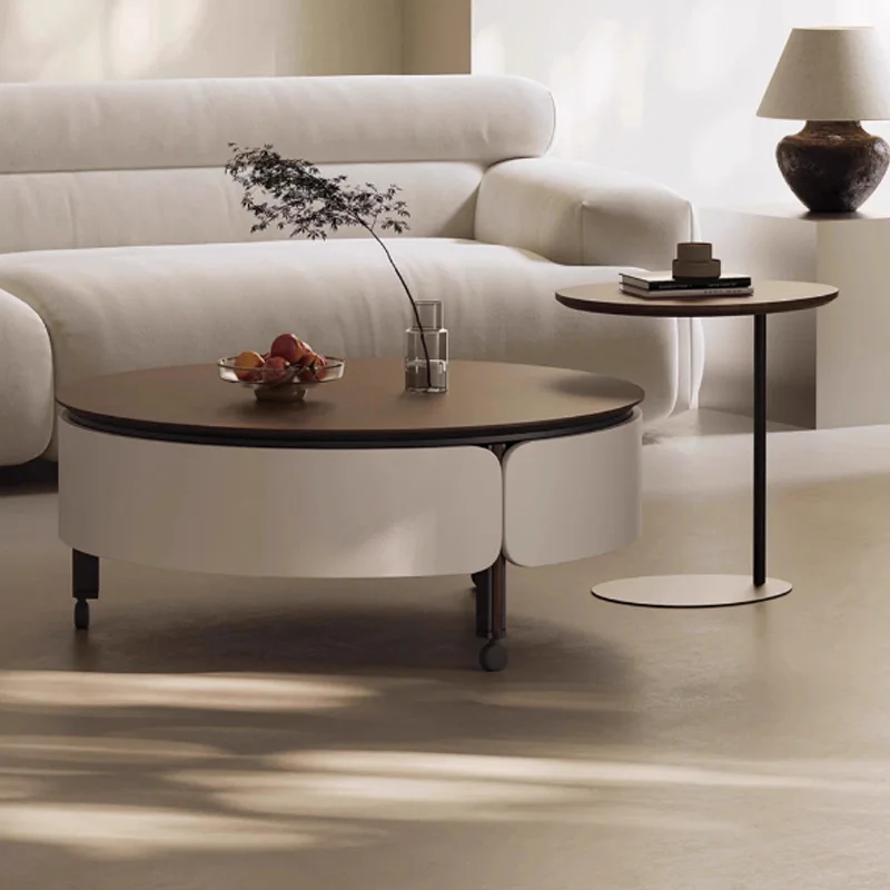 

Italian Minimalist Coffee Tables Nordic Creative Solid Wood Living Room Coffee Table Set Designer High-End Home Furniture FYCT