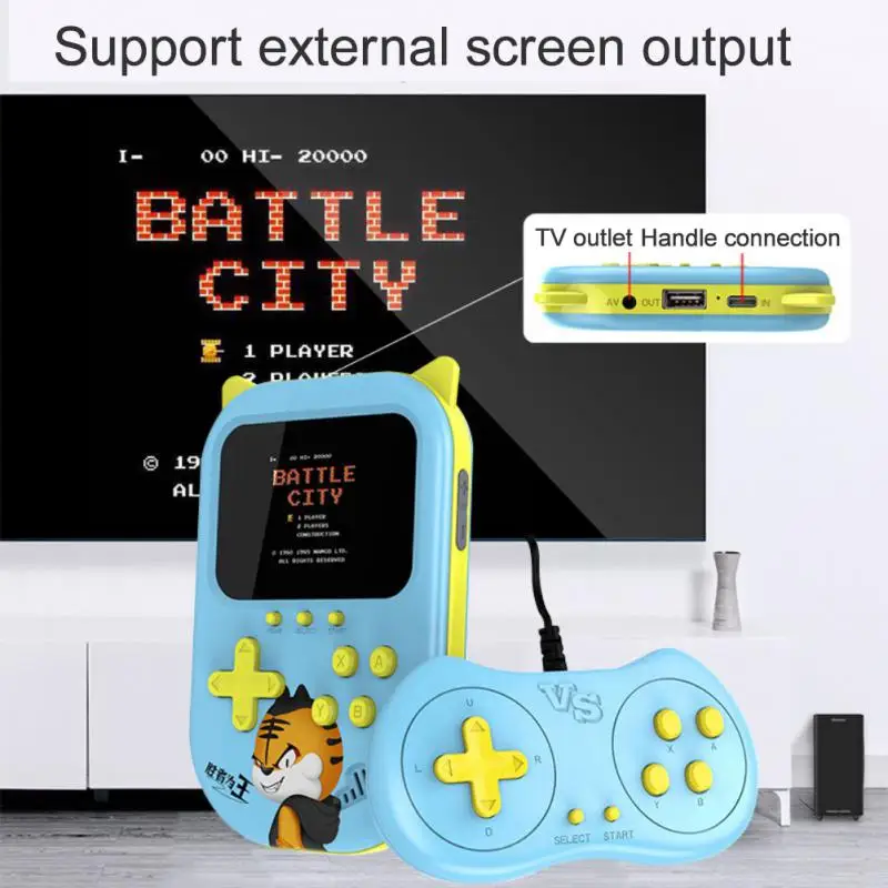 2023 Cat Ear 3.5 inch Screen 500 in 1 Games Handheld Game Player Portable Retro Nostalgic Video Gaming Console For Kids Gift