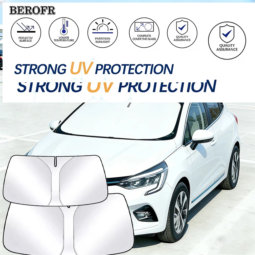 Car Awning 2.5M X 2.5M - 車のフロントガラスサンシェードルノークリオ 2 3 4 5 2012-2025