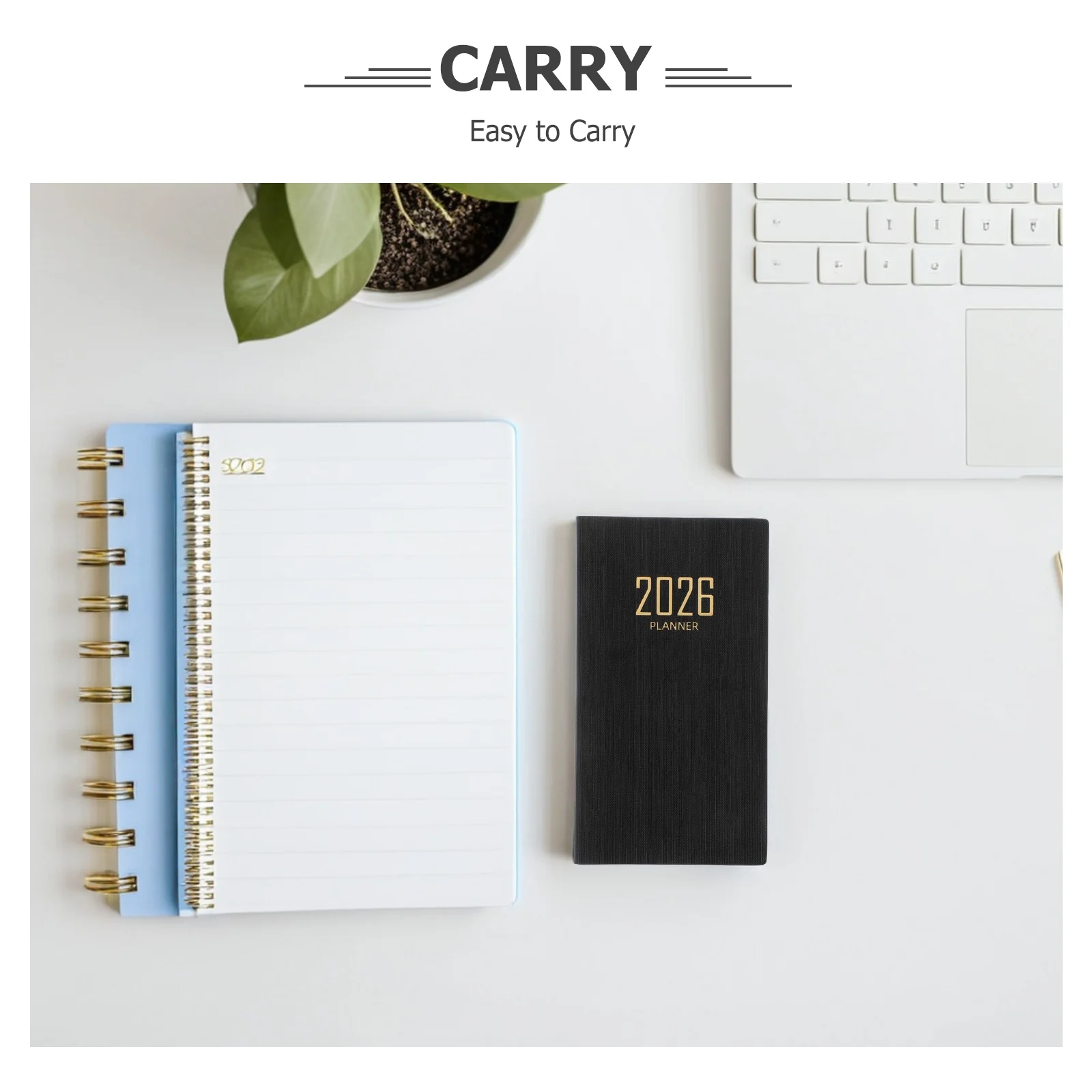 2026 A6 غطاء صناعي للمخطط الشخصي، جدول أسبوعي شهري، تصميم محمول، تجربة كتابة سلسة