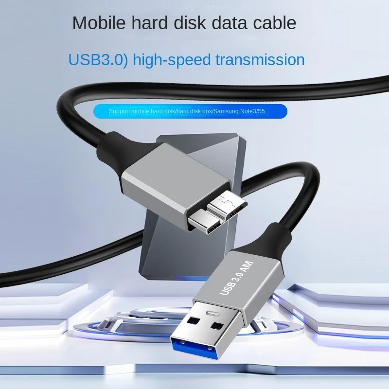 Hard Drive External USB 3.0 Micro B Cable HDD Data MicroB Cable SSD Sata Wire for Samsung Hard Disk PC USB3.0 5Gbps 3A Charger