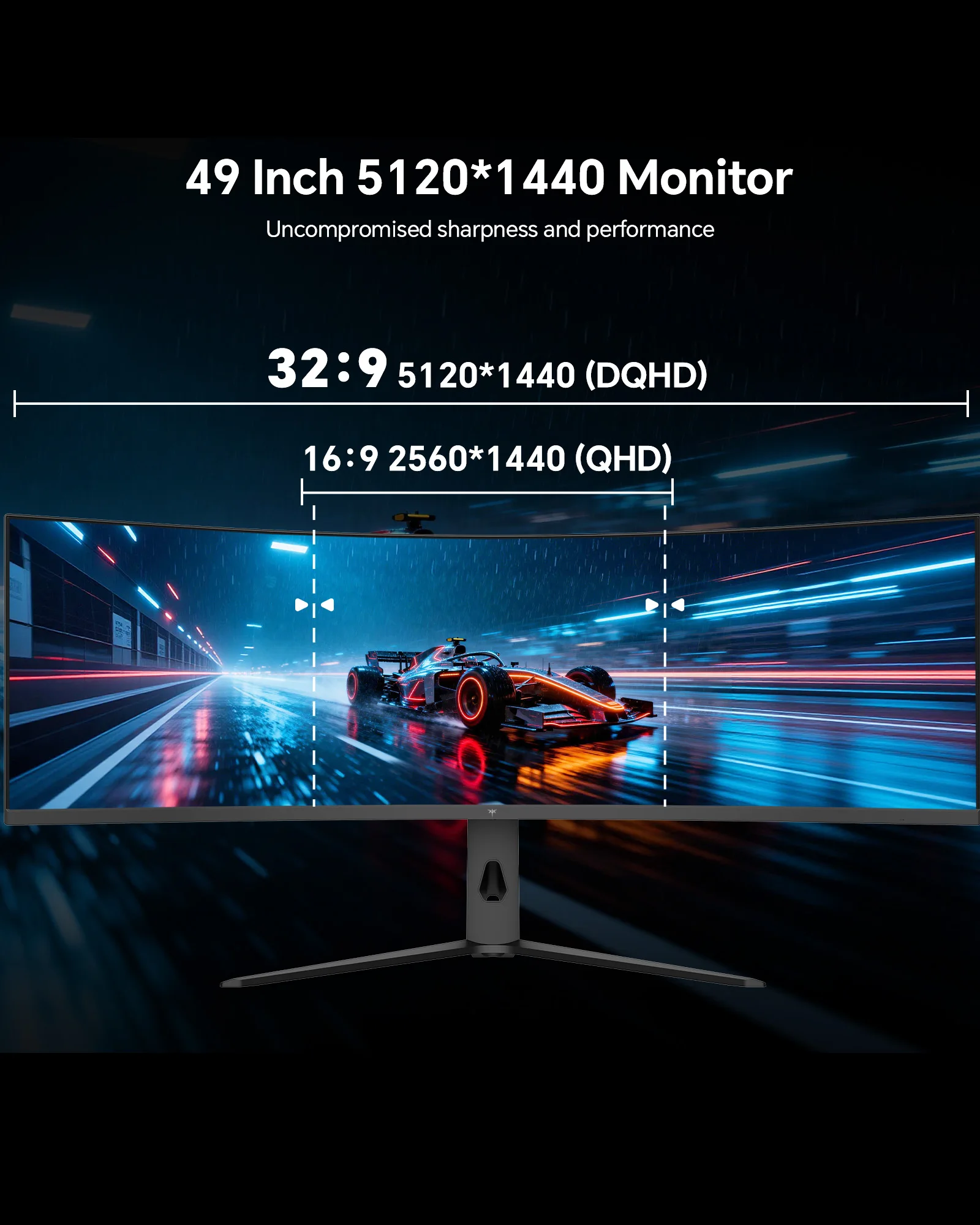 KTC Ultrawide 49 In Curved Gaming Monitor, 5K2K 5120x1440 Computer Monitor DQHD 32:9, HDR 400, 90W Type-C HDMI DP Port H49S66
