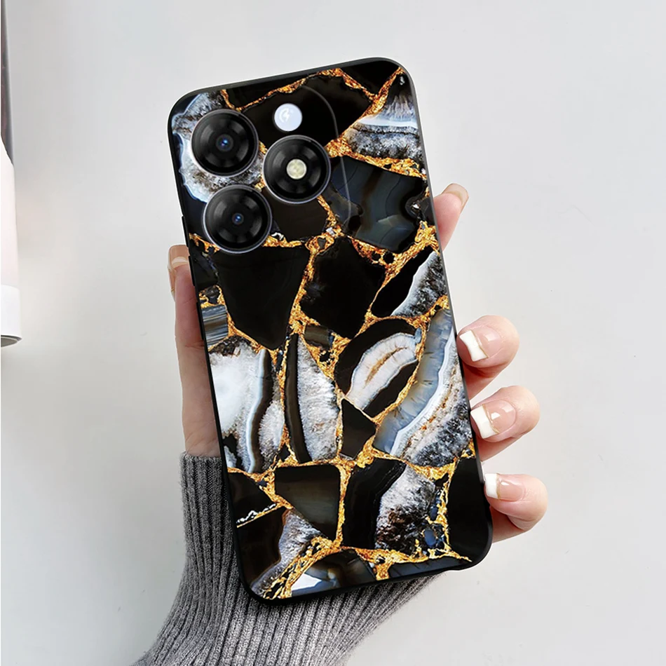 For Itel P55 4G Phone Case Fashion Marble Soft Protective Back Cover Shell For Itel P 55 ItelP55 NFC 4G A666L Funda Capa Coque