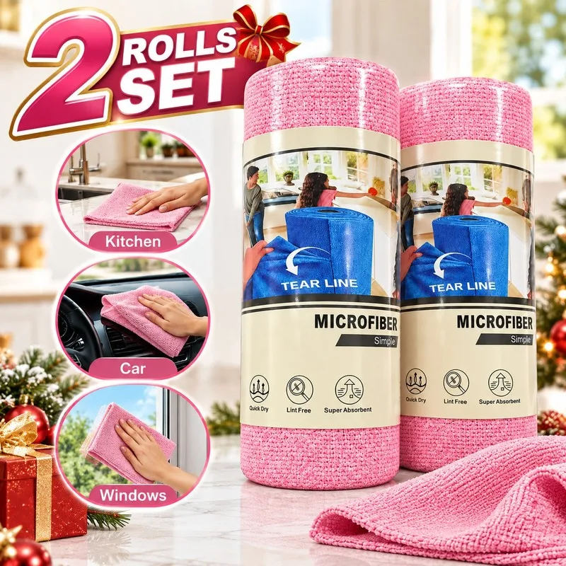 2 Roll Total Length Is 4m,Household Kitchen Towel Roll,Dishcloth, Suitable For Living Room,Bedroom,Kitchen Cleaning Supplies