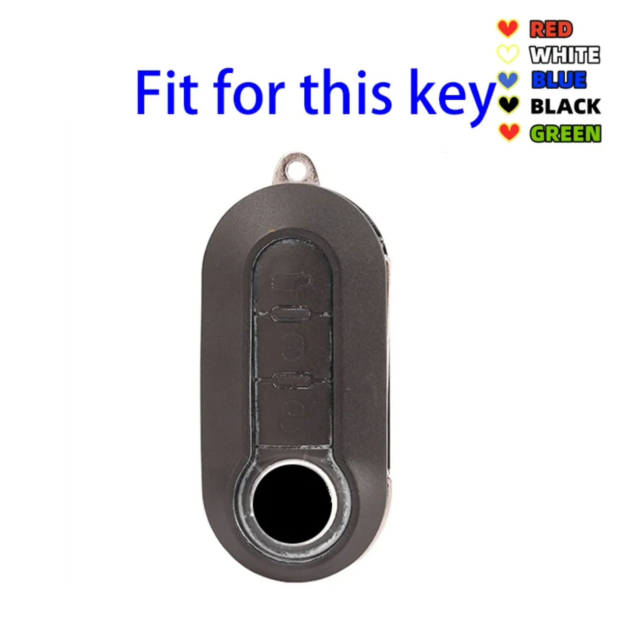 3 Buttons for Fiat 500 Ducato Panda Punto Gold TPU Car Flip Folding Key Case Cover Remote Key Shell Holder Protecor Keychain