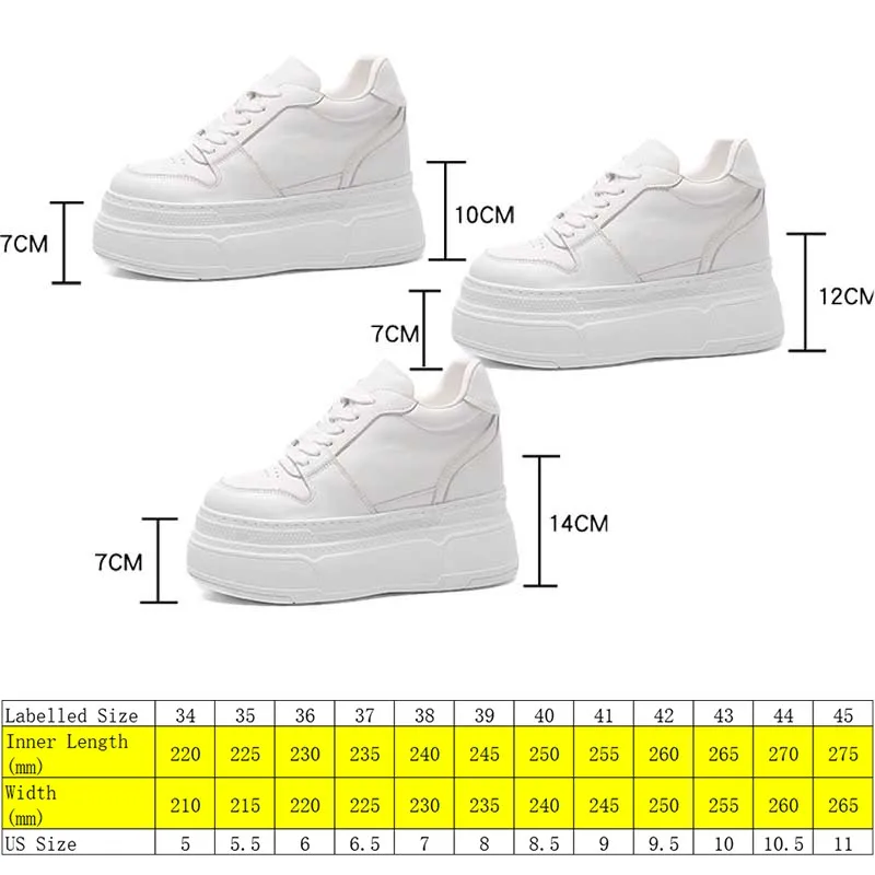 Fujin 10cm 12cm 14cm Genuine Leather Spring Casual Shoes Platform Wedge Women Shoes Summer Fashion Sneakers Chunky 2024 Autumn