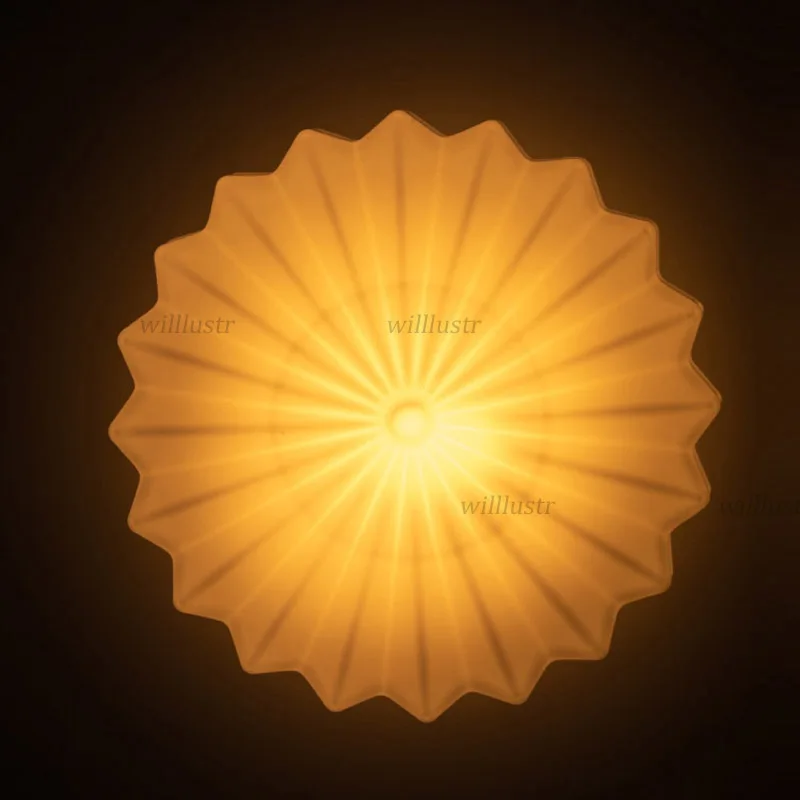 

Modern Opal Glass Ceiling Lamp Aluminum Dual Use LED Light Hotel Cafe Bar Living Dinning Room Bedroom Symmetric Pattern Lighting