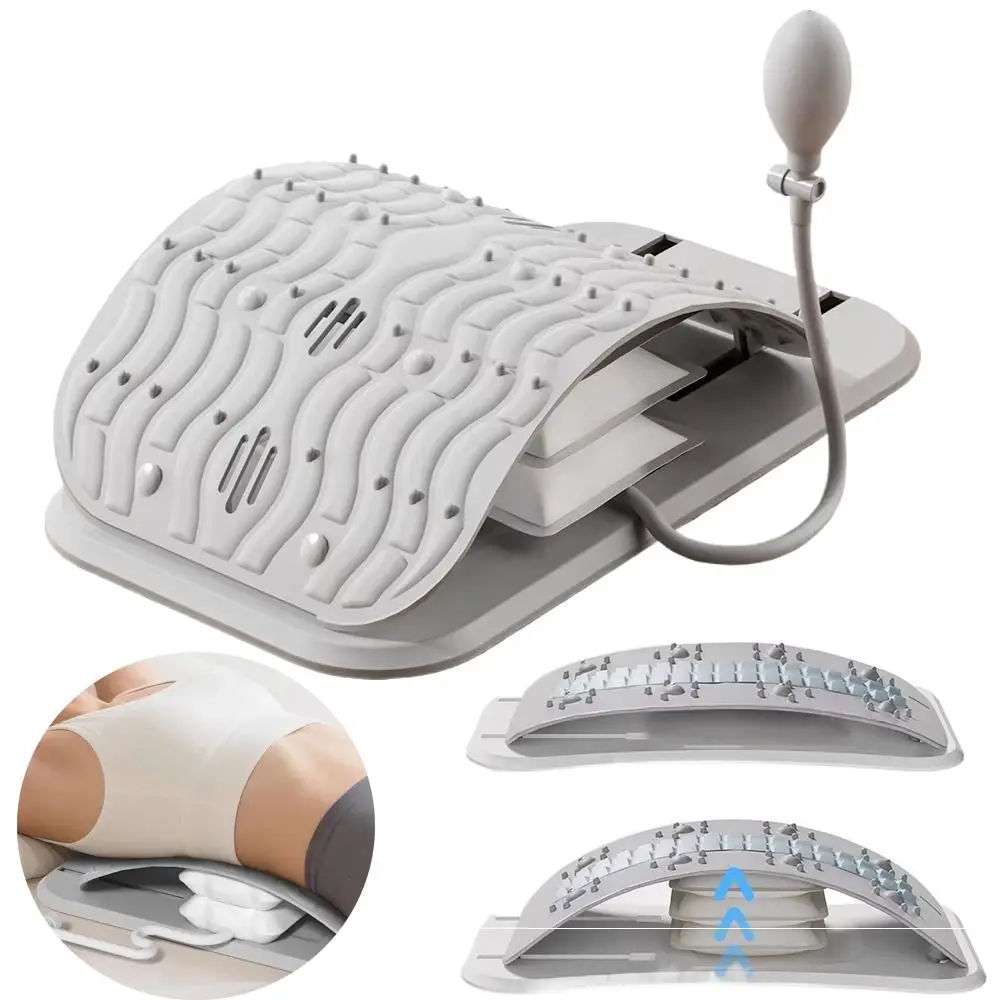 

Adjustable Height Lumbar Support Cushion Ergonomic Design Inflatable Support Lower Back Pillow Acupressure Points