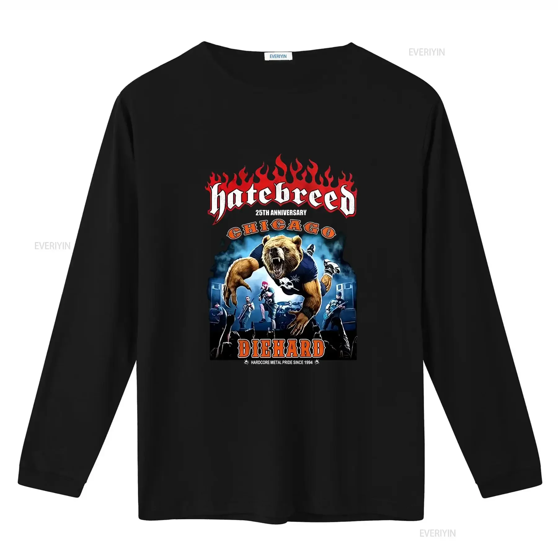 Hatebreed Chicago 25th Anniversary Retro Style T Shirt Diehard Hardcore Metal Pride Since 1994  vintage Washed Slightly Unisex