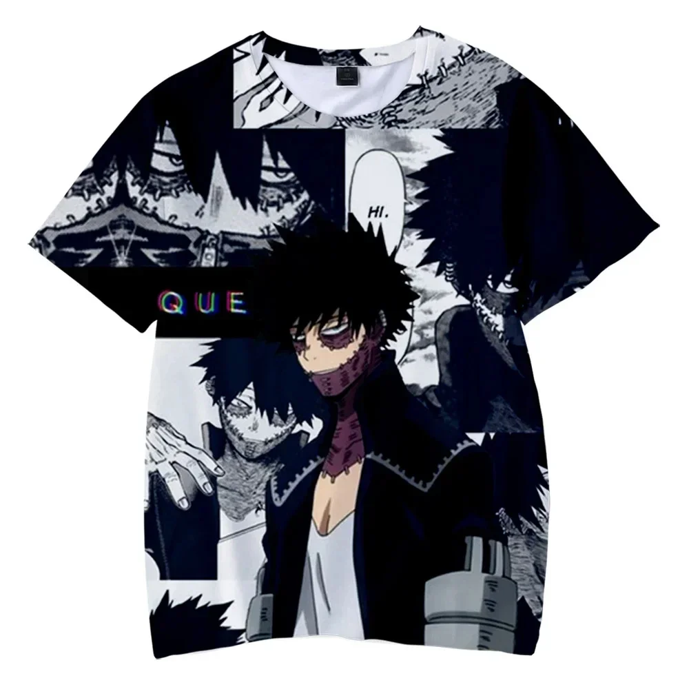 New Summer Men Women  Anime Harajuku Short Sleeve Unisex Short Sleeve Tops My Hero Academia Dabi 3D Fashion Print T-shirt