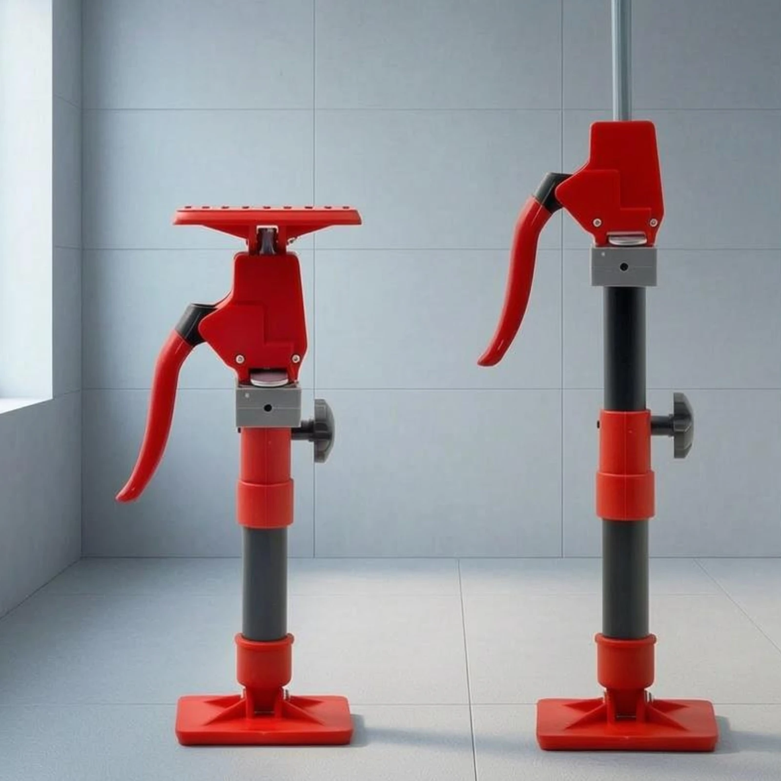 

Adjustable Cabinet Support Jack Metal Telescoping Cabinet Jack Installation Tool Red
