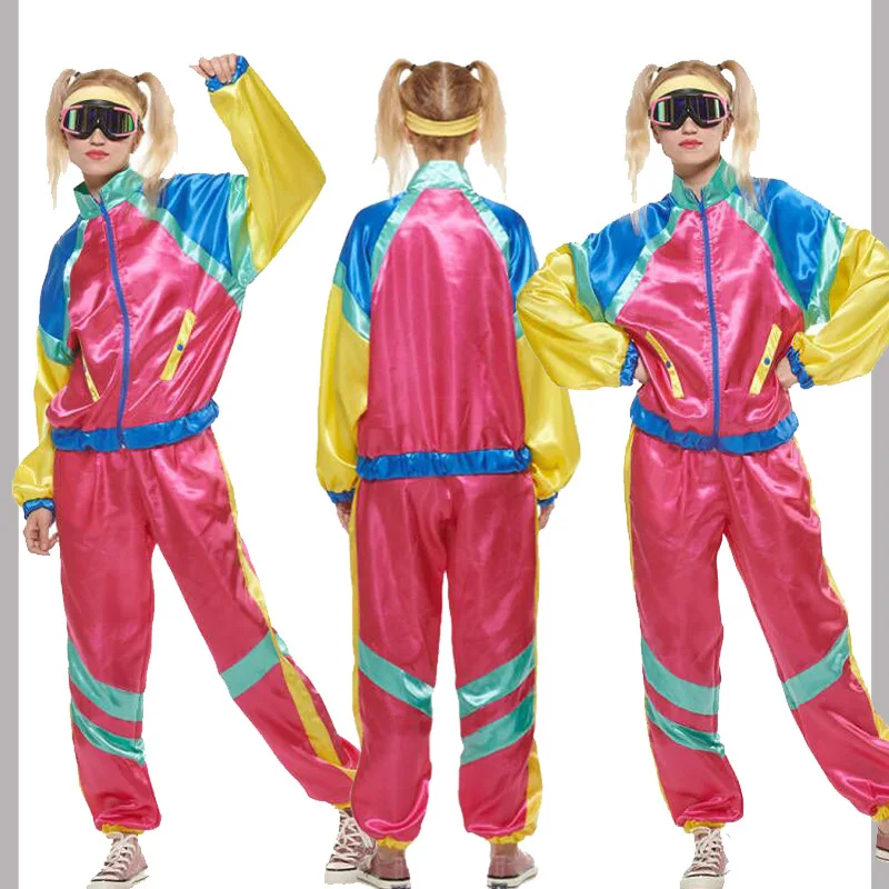 

Carnival Halloween Party Disco Retro Sports Dance 80s Costume Costume Stage Show Sports Aerobics Ski Suit