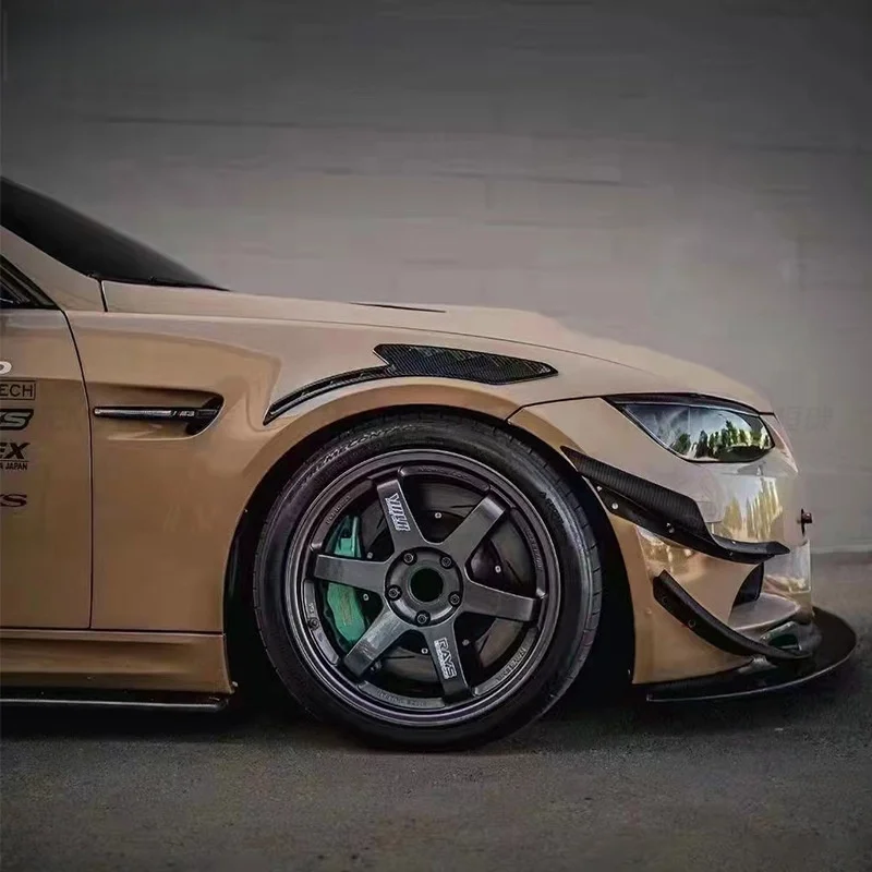 حاجز أمامي عالي الأداء من ألياف الكربون الحقيقية GT4-R-S مناسب لسيارات BMW 3 Series E90 E92 M3