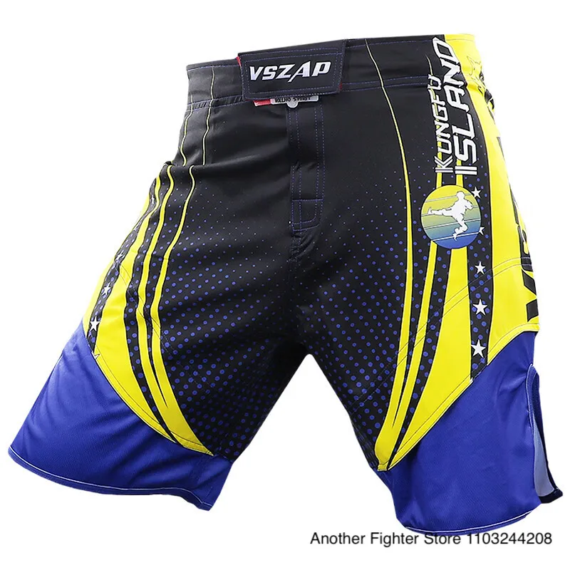 سراويل MMA للرجال Vszap Fighter BJJ Jiujitsu سراويل رياضية للقتال في صالة الألعاب الرياضية فنون الدفاع عن النفس كيك بوكسينغ سراويل الملاكمة التايلاندية #5