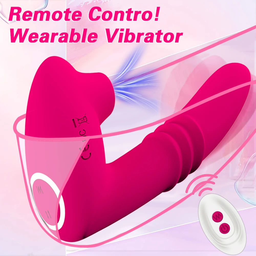 Sucking Vibrators For Women Wireless Remote Control Telescopic Vibrating Dildo Vagina Clitoris Stimulator Sex Toys For Women