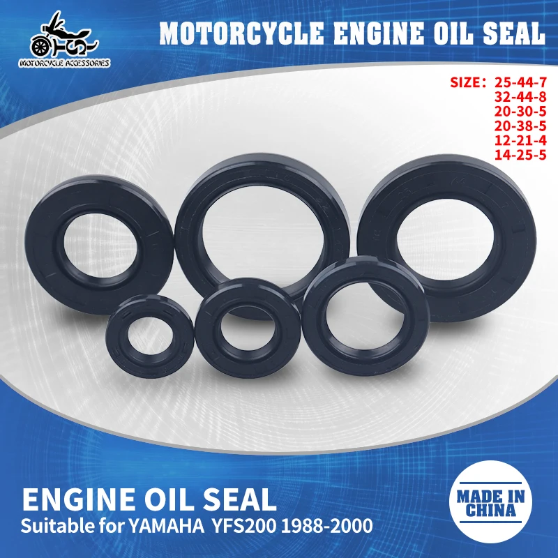 

SJ Motorcycle Rubber Sealing Gasket Full Set For Yamaha Blaster 200 YFS200 1988-2006 Engine Shift Crankshaft Oil Seal 6-piece