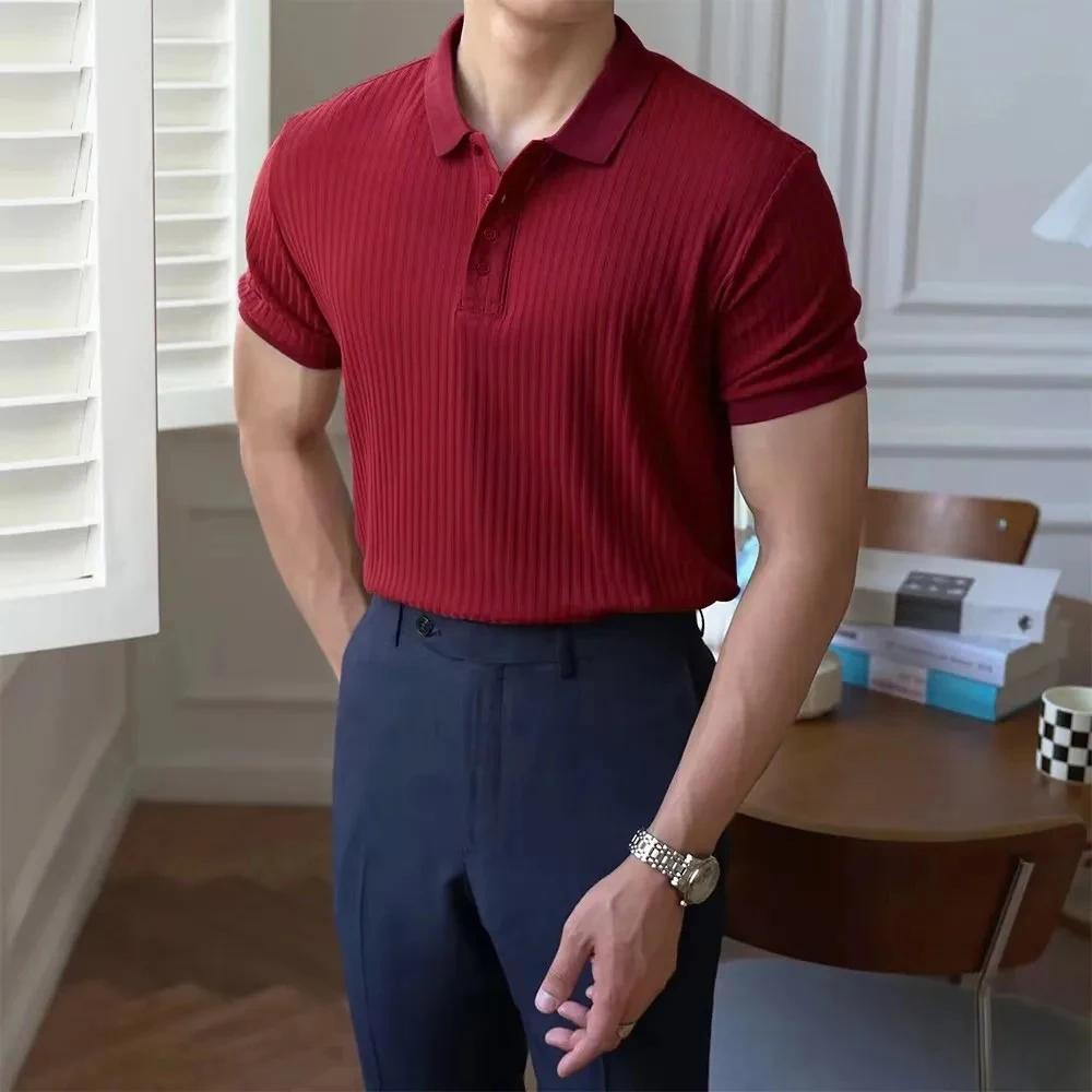 Polo de sport coupe slim pour homme