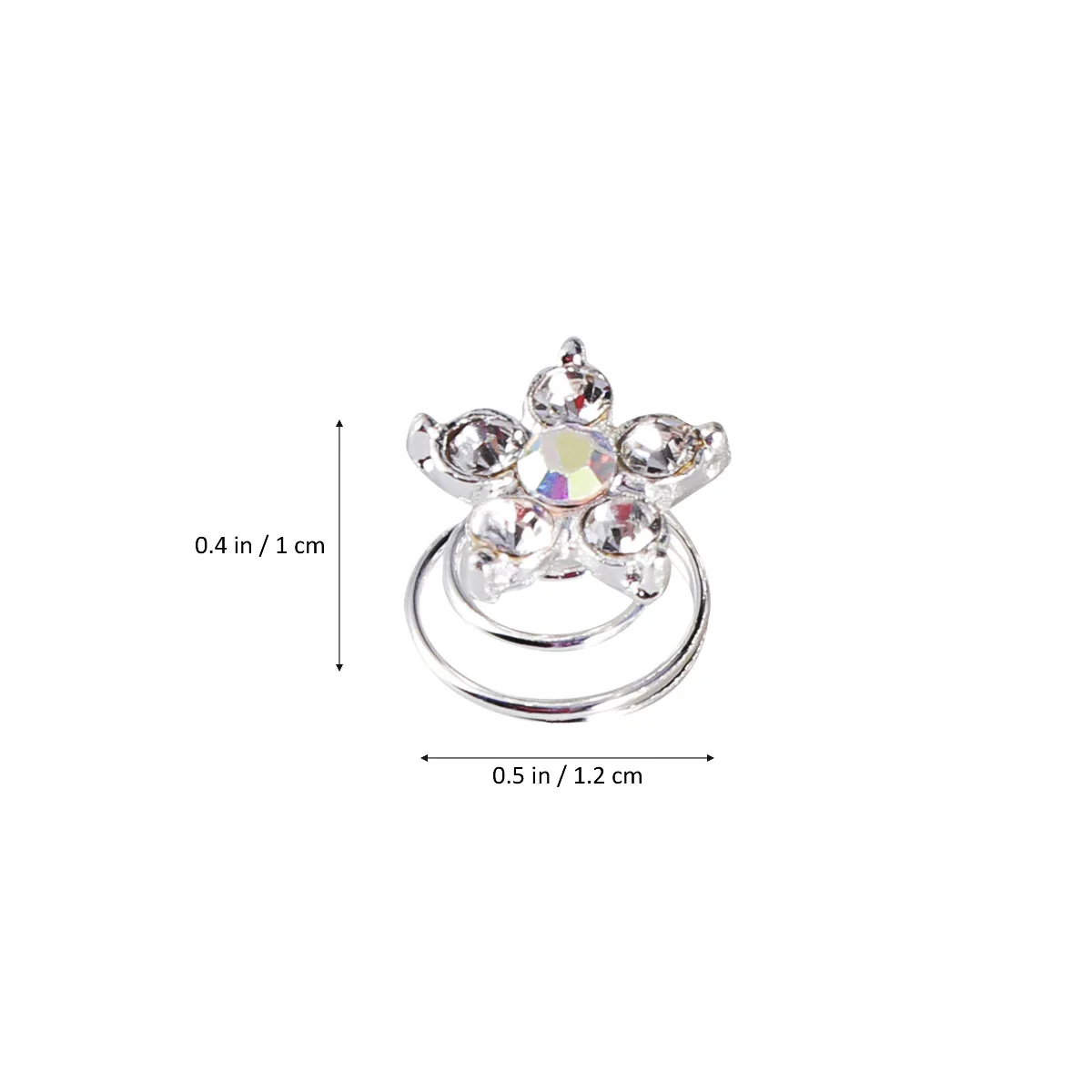 

12pcs Spiral Rhinestone Mini Clips Women Accessories Easy Bun Hairstyle Tool Alloy Hair Clip All Hair Types