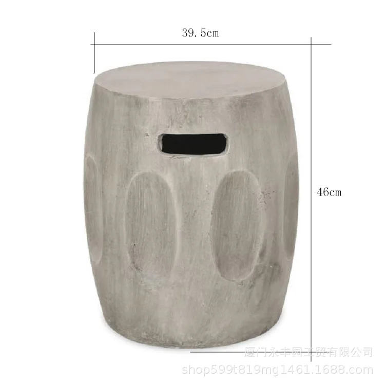 

Amazon's same cross-border side tabl e, creative cement round table, Chinese coffee table, living room small side t able