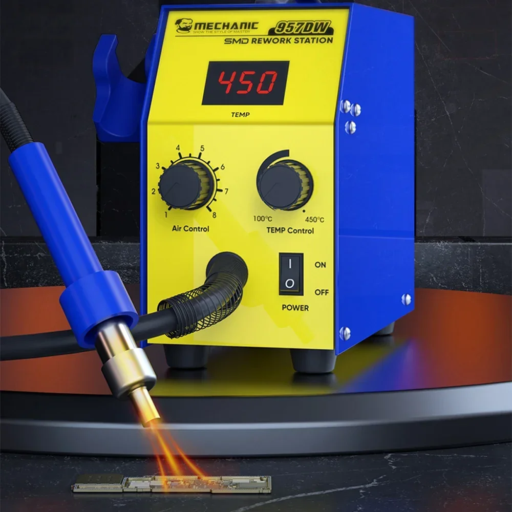 MECHANIC 957DW Soldering Stations Desoldering Station with Two-scroll Hot Air Rework Station for Heating Main Board Tin Solder