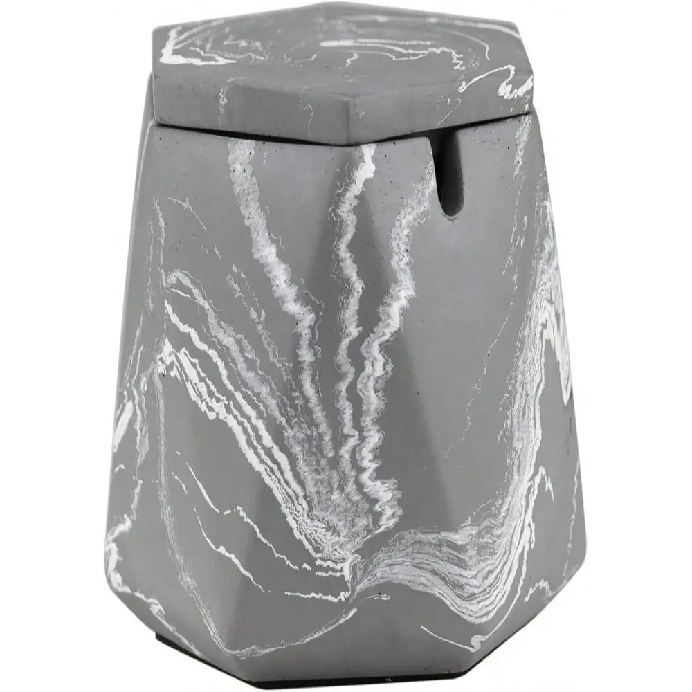 

Concrete Ashtray With Lid Amp Stainless Steel Ashtrays For Cigarettes, Cement Ash Tray Smoking Holder Indoor Smokeless Outdoor