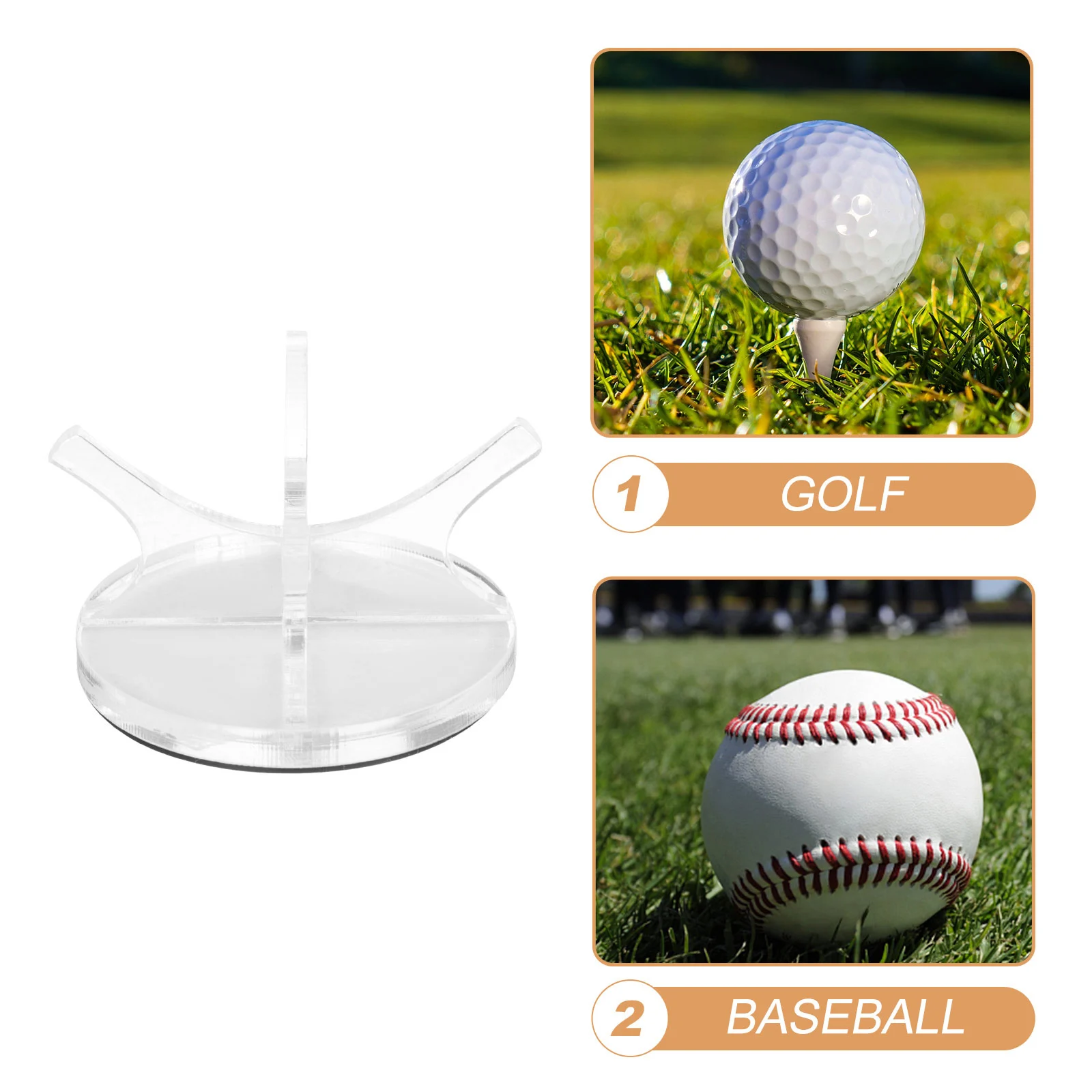 

2 Sets Baseball Display Holder Clear Acrylic Storage Rack Softball Round Stands Fitness Balls Collector Practical