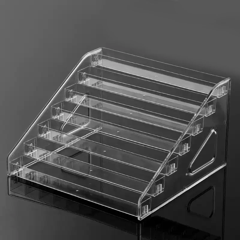 Acrylic Transparent Multi-layer Nail Polish Display Stand Lipstick Storage Box Plastic Nail Salon Cosmetic Tabletop Display Rack