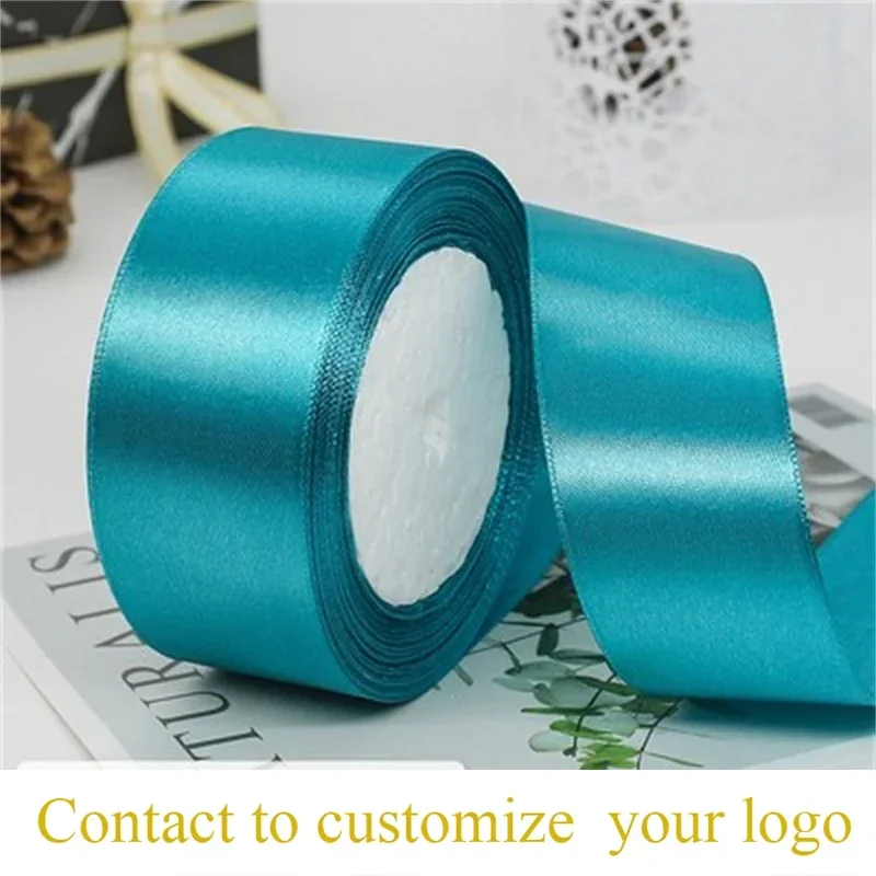 200 ياردة تخصيص شعار Hot البيع 10 مللي متر-75 مللي متر الأبيض الحرير شرائط الساتان الزفاف الشريط الزخرفية هدية التفاف DIY بها بنفسك #4