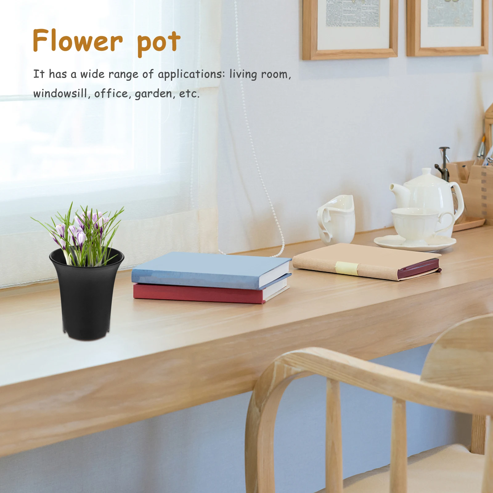

15 Pcs High Waist Flower Pot Plastic Planters Cute Container High Growing Air Planter Modern Design Gardening Accessories
